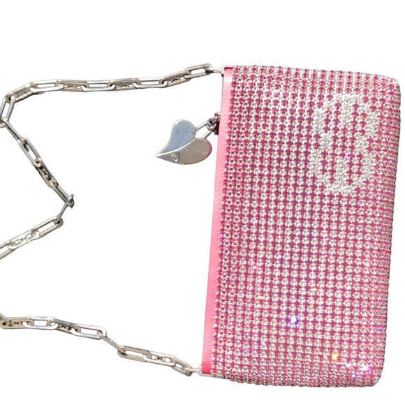 ESCADA coral pink handbag with crystals. NWOT - Picture 10 of 14